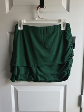 JoyLab Green Layered High Rise Mini Skort Small G028
